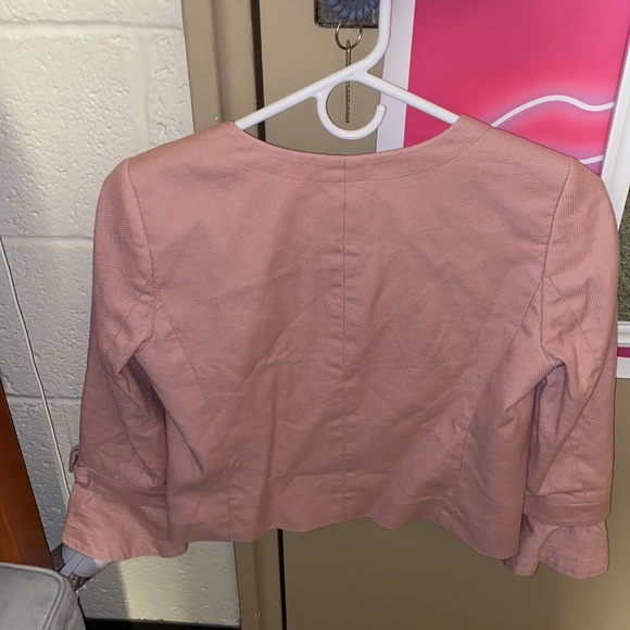 Loft Pink Blazer with Bows on Sleeve - Picture 3 of 4